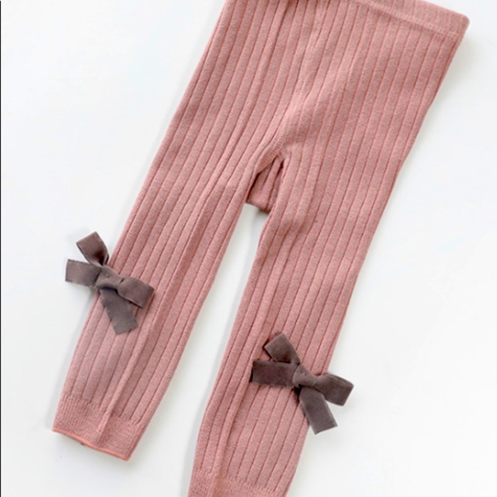 18-24 months Casual Leggings with knitted bowknot.